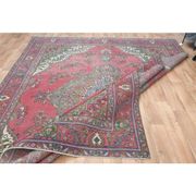 1970s Vintage Persian Handmade Wool Pink Oversized Area Rug 279x390