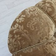 1960s, 3-seater Danish sofa, green furniture velour, ash wood legs.