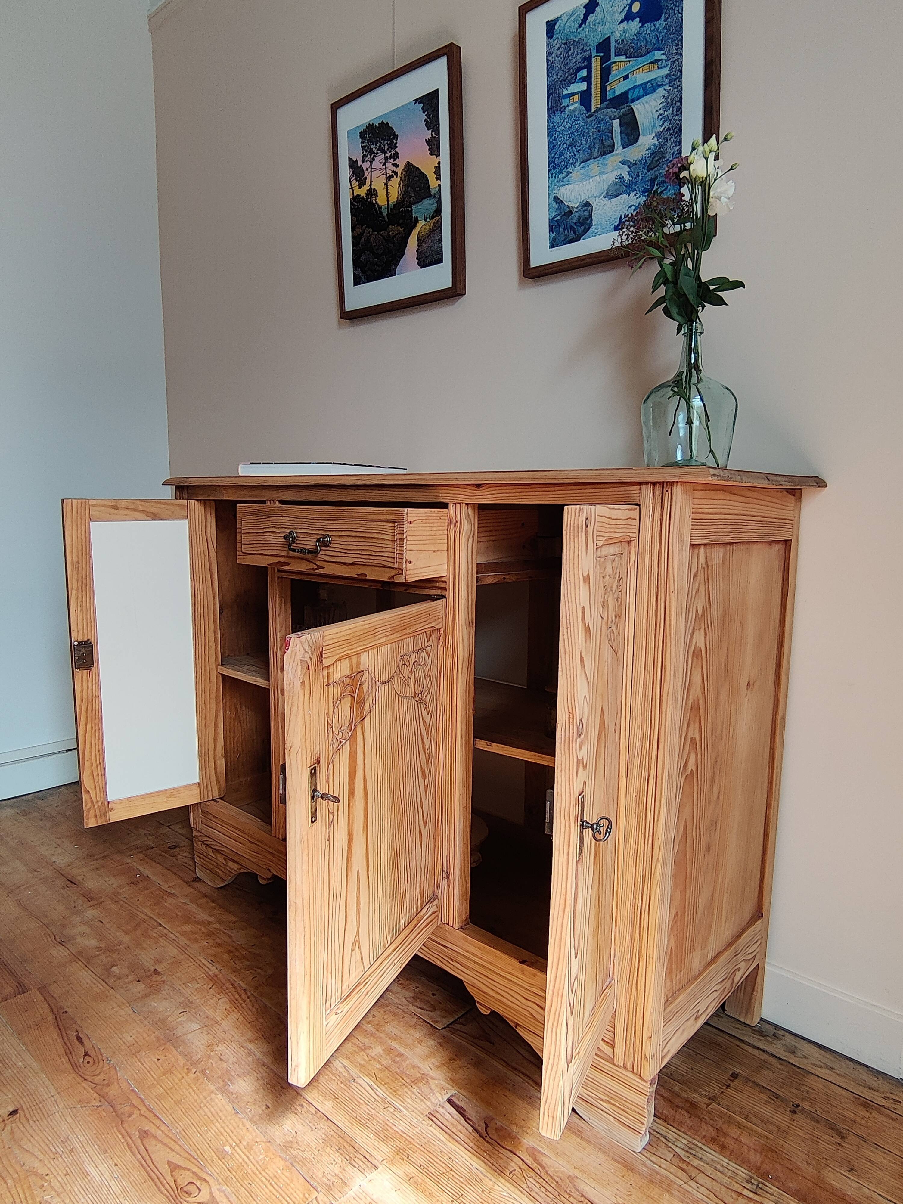 Low wooden buffet