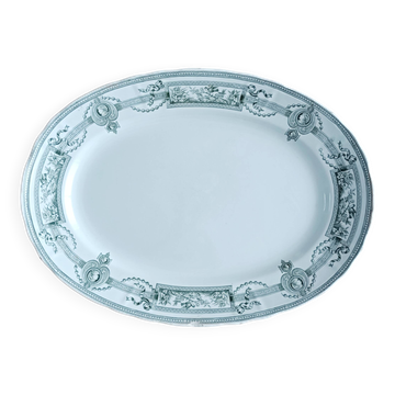 Oval ironstone platter from Saint Amand and Hamage, Medallion