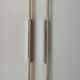 Pair of XL vintage wall lights, chrome metal and transparent ABS, Italy, 1980.