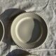 Set of 4 small white earthenware dessert plates D20