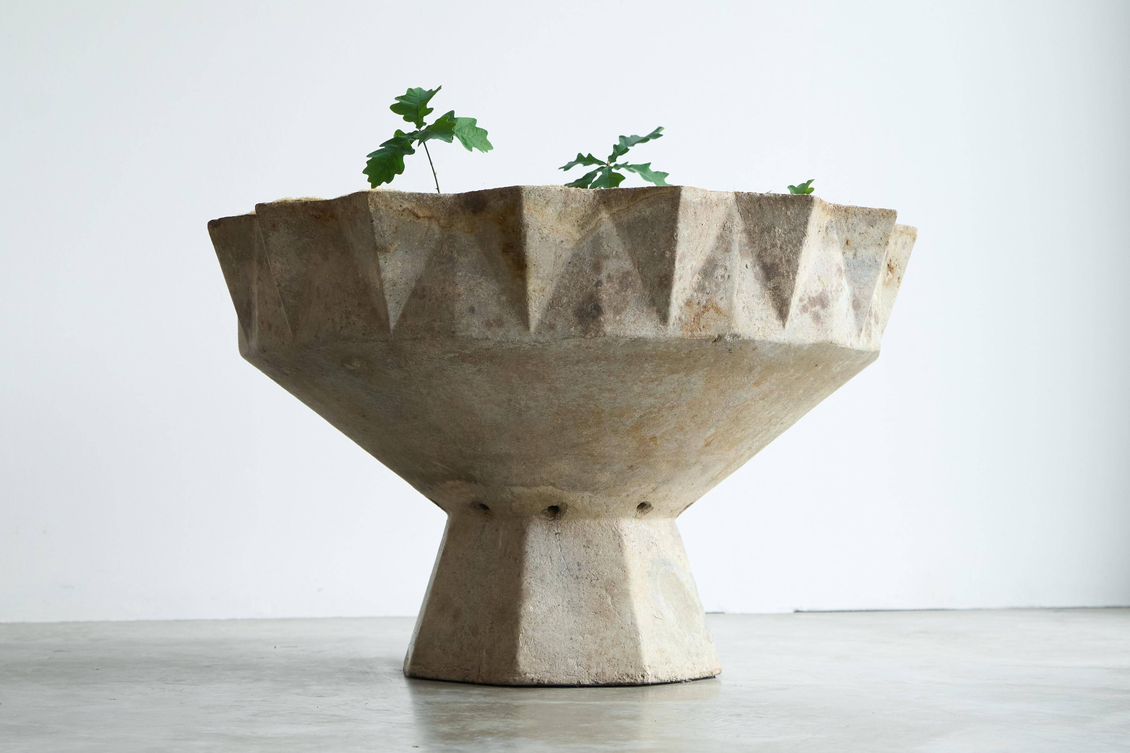 Willy Guhl monumental concrete chalice from the 1960s.