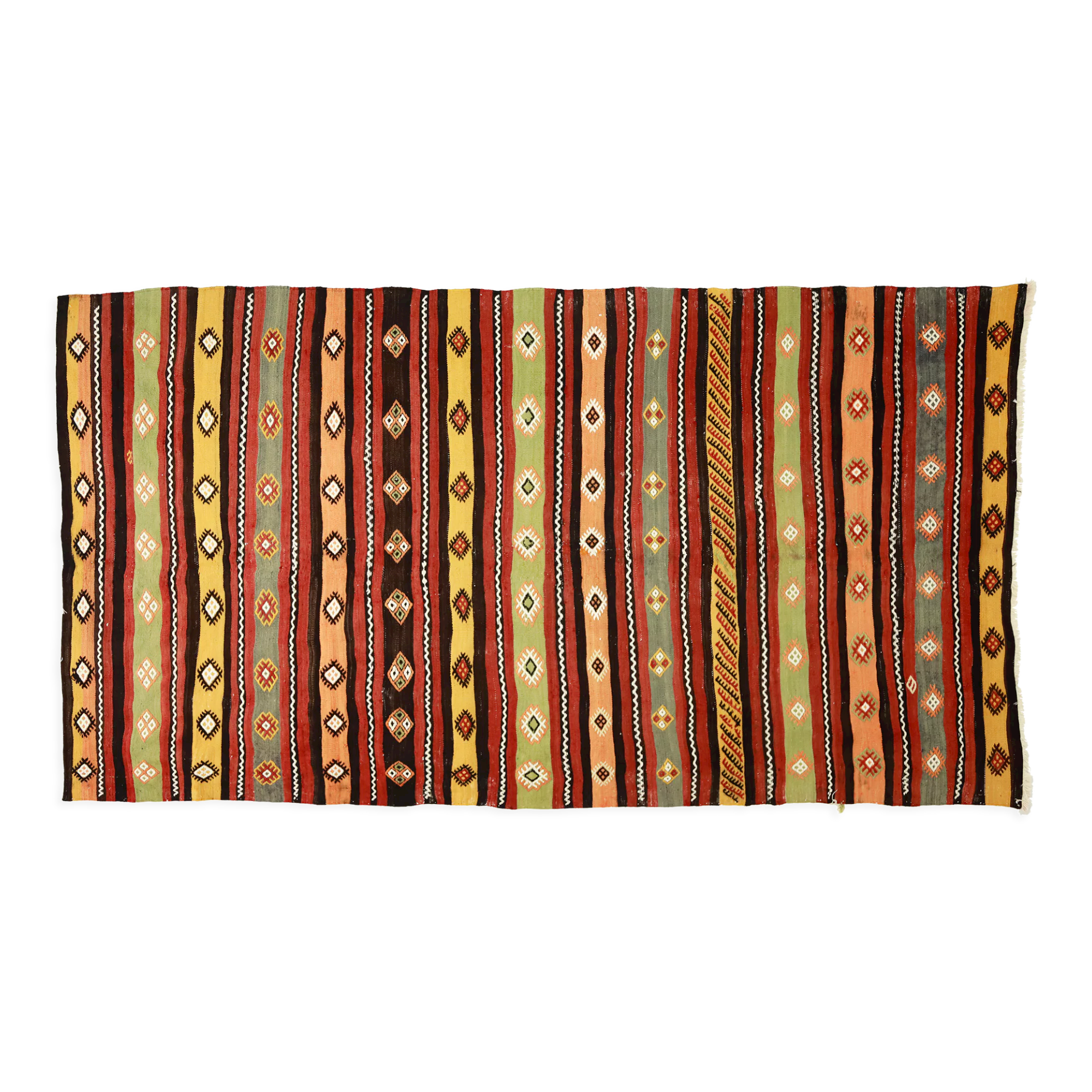 Anatolian handmade kilim rug 296 cm x 160 cm