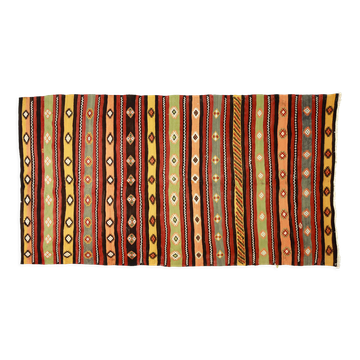 Anatolian handmade kilim rug 296 cm x 160 cm