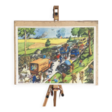 Double-sided school poster signed herouar collection rossignol verdun june 1940