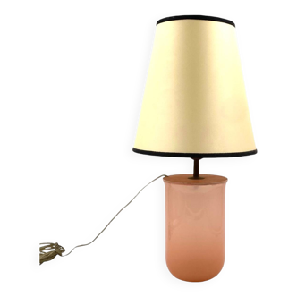 Mid Century Modern Pink Murano Glass Table Lamp Base, Italy, 1950s