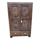 Bikaner wardrobe - Rajasthan, carved from Burmese teak.