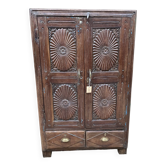 Bikaner wardrobe - Rajasthan, carved from Burmese teak.
