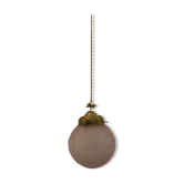Globe suspension art déco rose