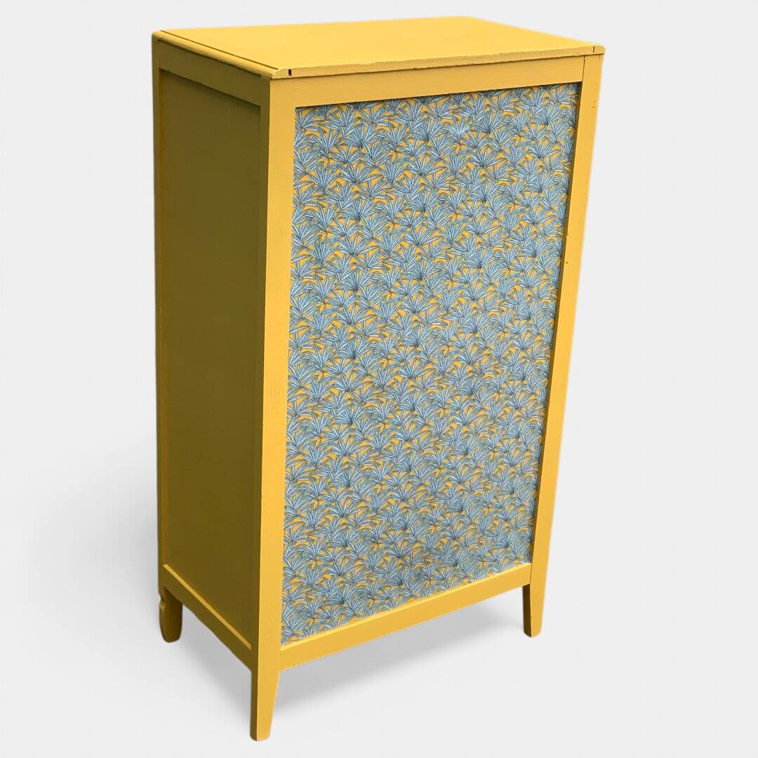 Parisian art deco buffet in yellow ochre