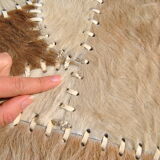 80s cowhide patchwork carpet