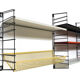 Vintage D. Dekker for Tomado Holland - Wall shelf with metal shelves