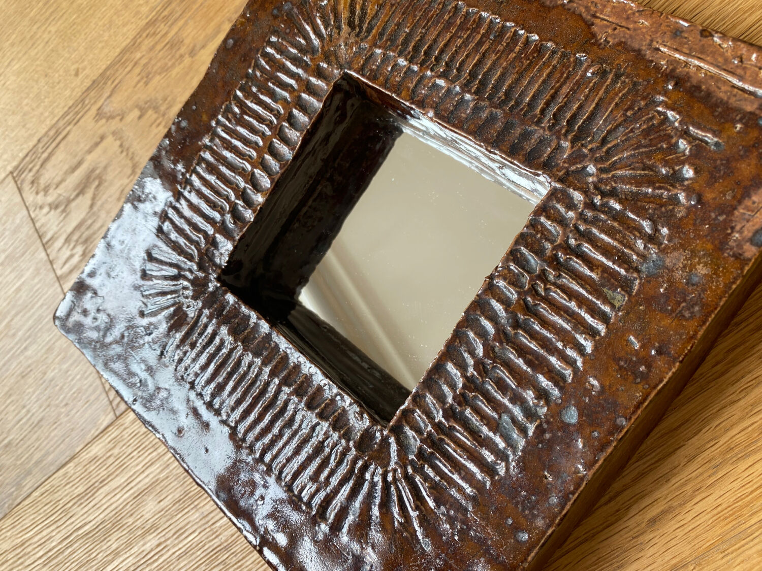 Ceramic mirror Barbara Delfosse La Borne