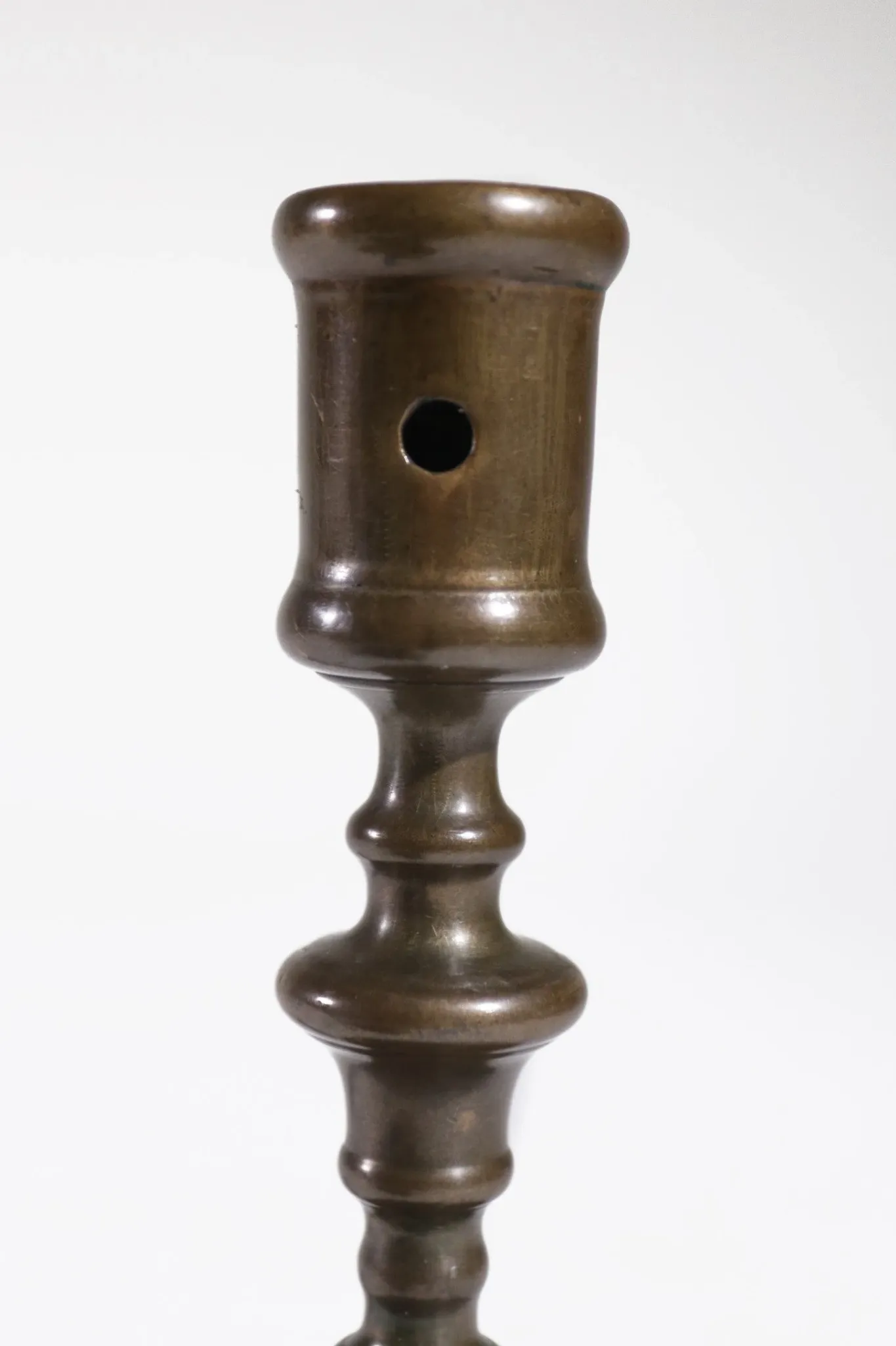 Early 18th-century French bronze candlestick