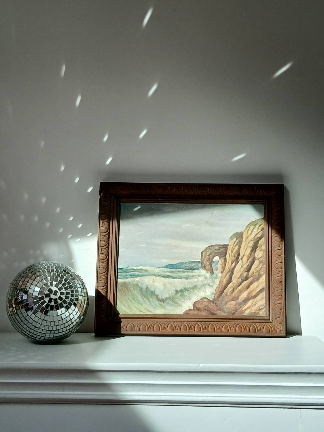 Painting on wood "seaside"