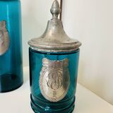 Apothecary, Bottle set, Toiletries Pewter with rose