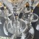 60's chiseled stemmed glasses