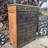 Storage furniture / Antique black wood and wood sideboard
