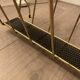 Vintage golden metal magazine rack retro 1960
