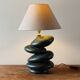 Ceramic pebble lamp by François Chatain