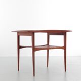 Scandinavian side table in solid teak