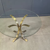 Vintage brass dining set by Belgochrom, 1970s