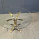 Vintage brass dining set by Belgochrom, 1970s