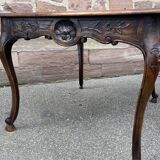 Rocaille louis xv style desk table in walnut provence 1920s