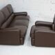 3-seater sofa and leather armchair, Steiner, France, circa 1970