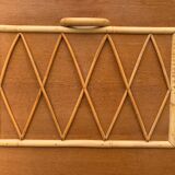 Armoire rotin et pieds compas 1960