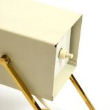 Great Mid Century metal bedside lamp with brass base by Kaiser Leuchten