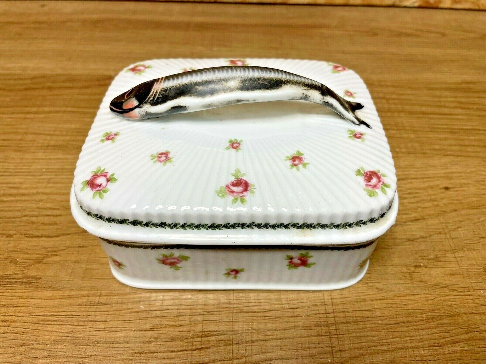 OLD SARDINE BOX, VICTORIA AUSTRIA PORCELAIN BOX
