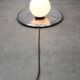 Vintage Metal and Opaline Pendant Lamp