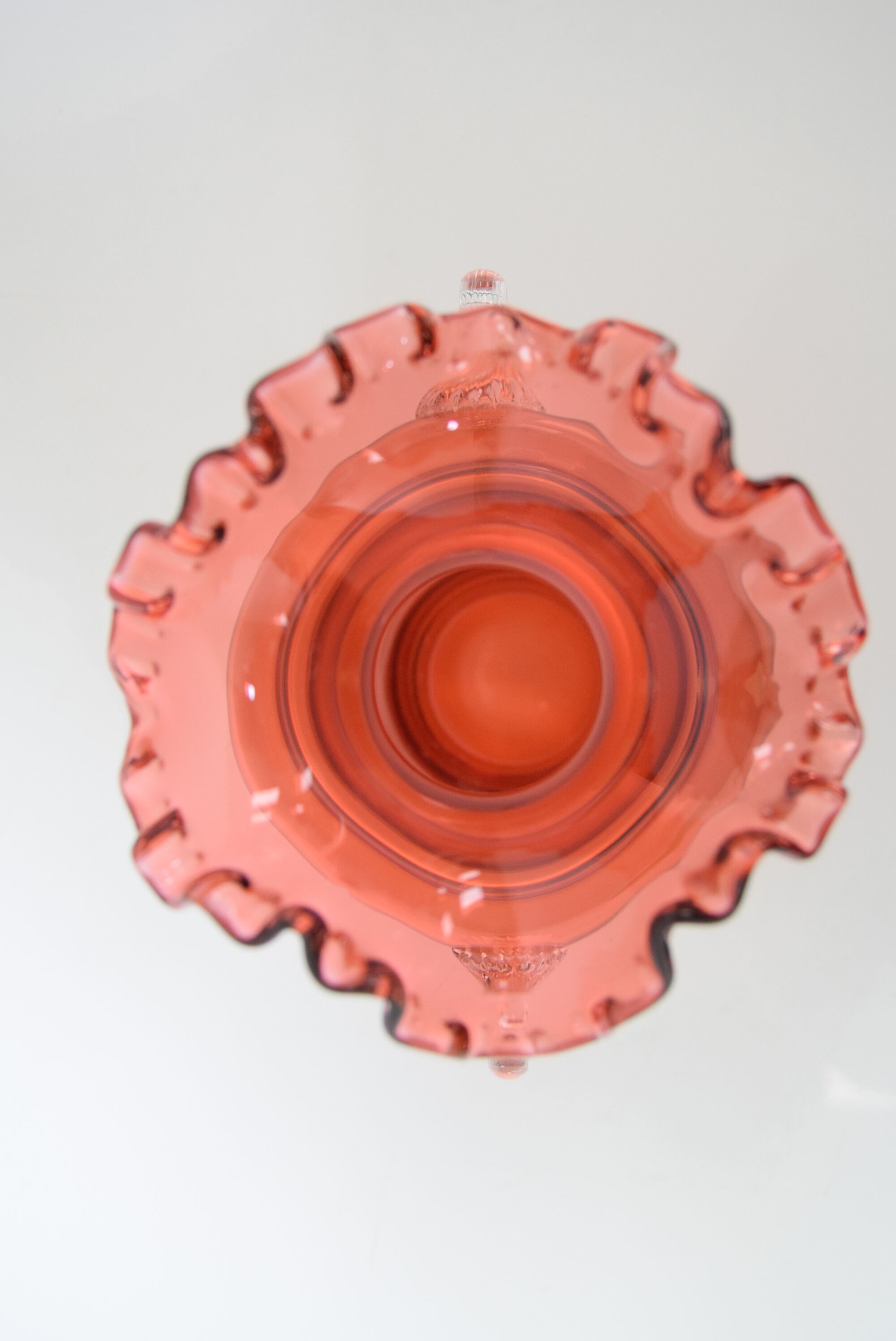 Art Czech glass vase, by Glasswork Novy Bor, 1950s