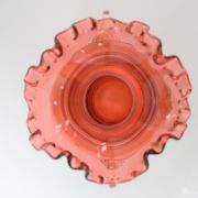 Art Czech glass vase, by Glasswork Novy Bor, 1950s