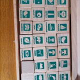 Wooden Alphabet cube game