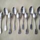 12 Coffee spoons in silver metal Net model