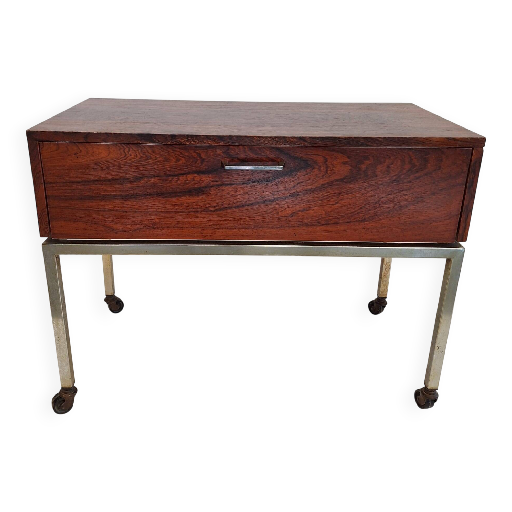 Vintage rosewood bedside table.