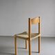 Vintage ladder back woven seat chair | 1960s