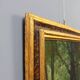 Old painting "Deer in the Woods" oil on canvas France 19th century