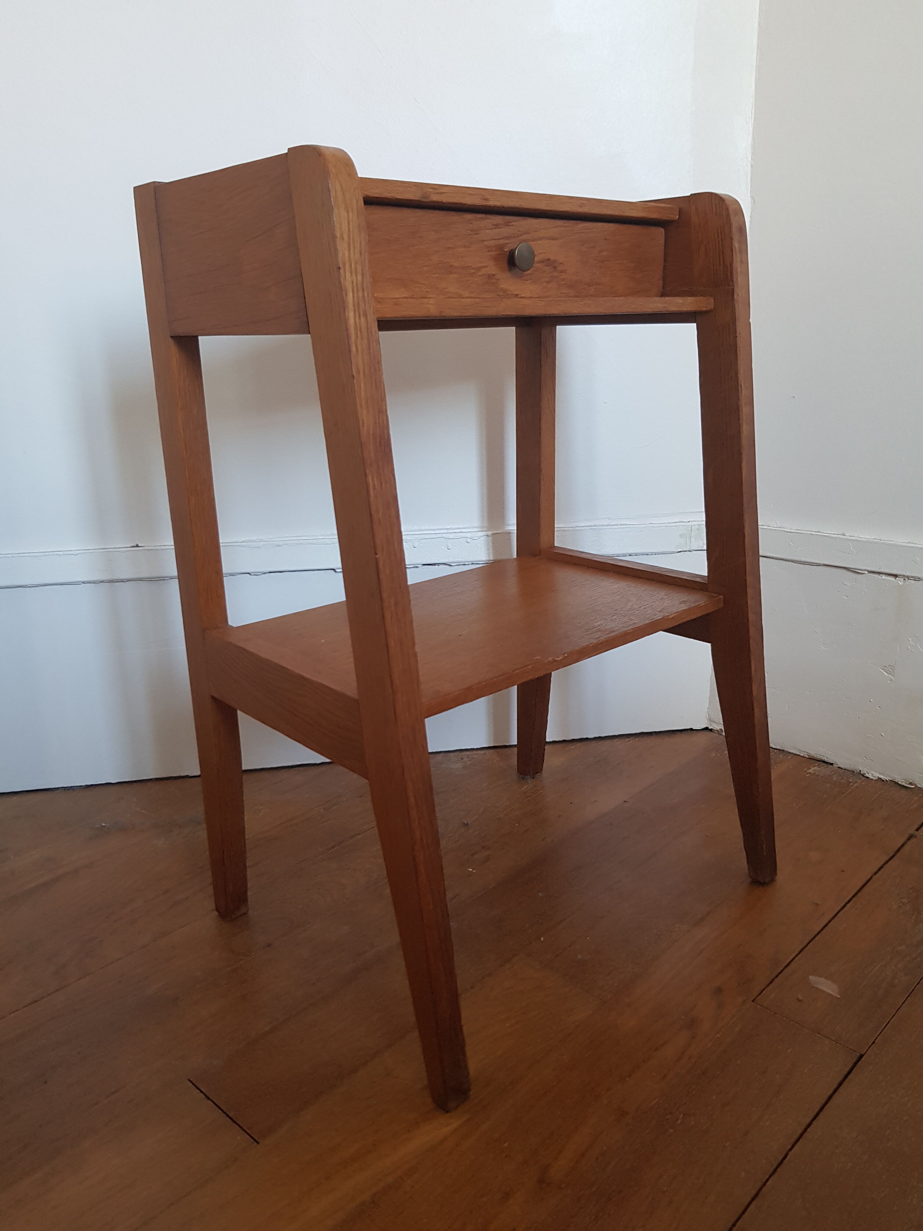 Wooden bedside table