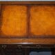 Restored Gothic desk with side bookshelves, drawer, and sloping top by Pugin Gillows.