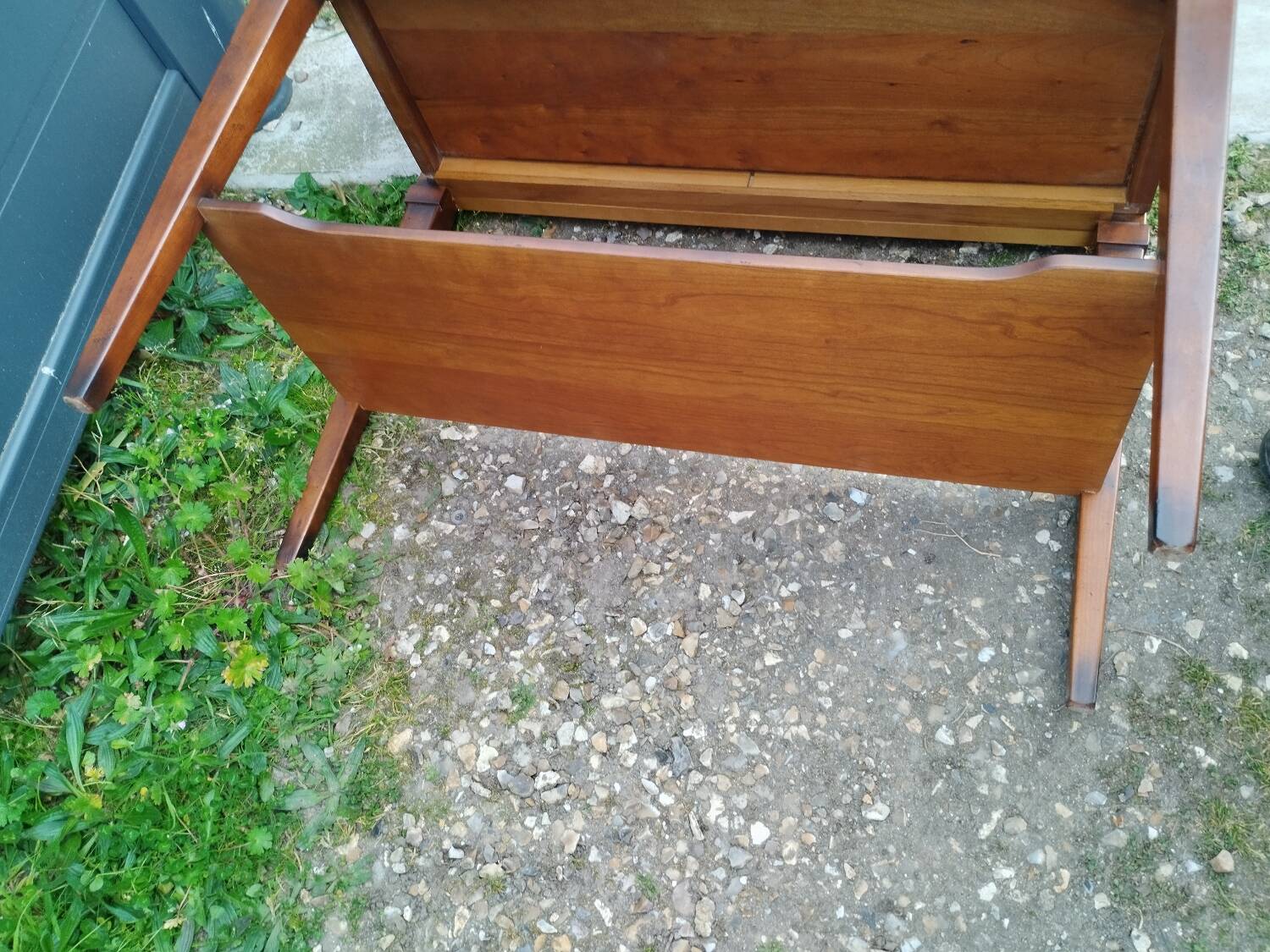 Bedside console old marble top Louis XVI style