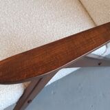 1960 model B 310 var mid century chair in ivory boucle