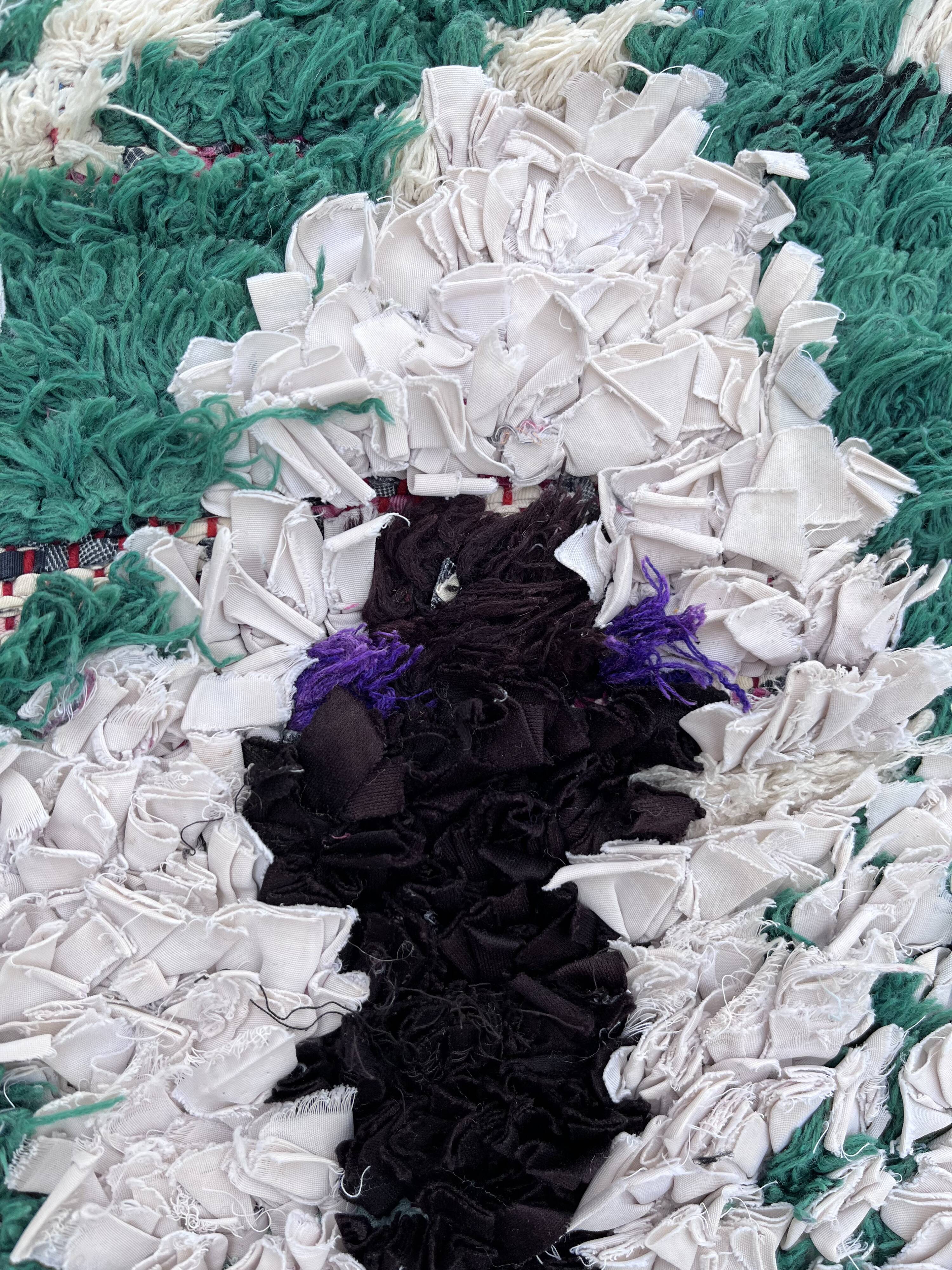 Old boucherouite berber carpet