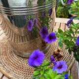 Silver metal champagne bucket