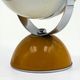Paire de lampes eyeball Space Age métal blanc moutarde chrome Italie 1960s