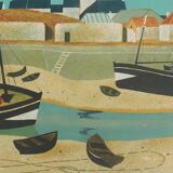 Yves Ganne: The Lighthouse Boat, original signed lithograph