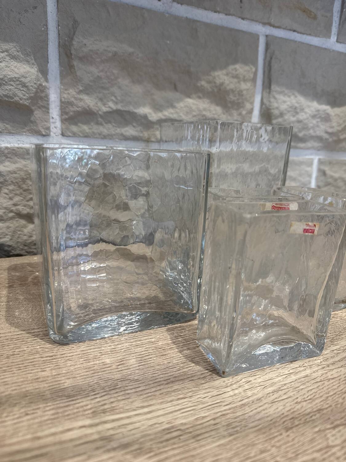 Set de 5 vases vintage en cristal – Cristal Tallin